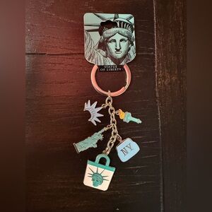 Statue of Liberty Keychain with Charms